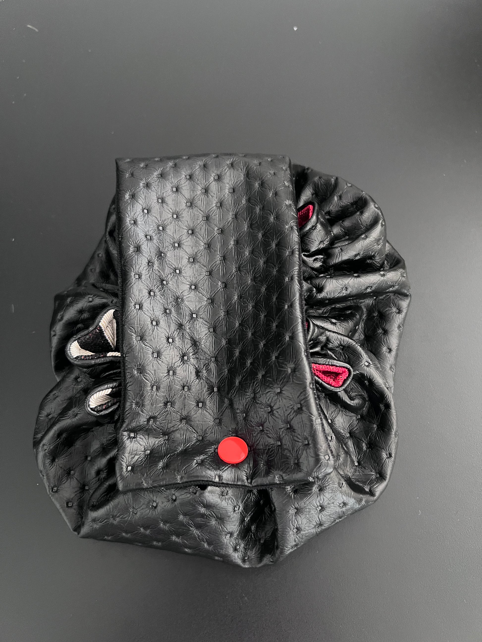 Bourse Ă  maquillage T1 "Lison" similicuir noir - creation by loliart