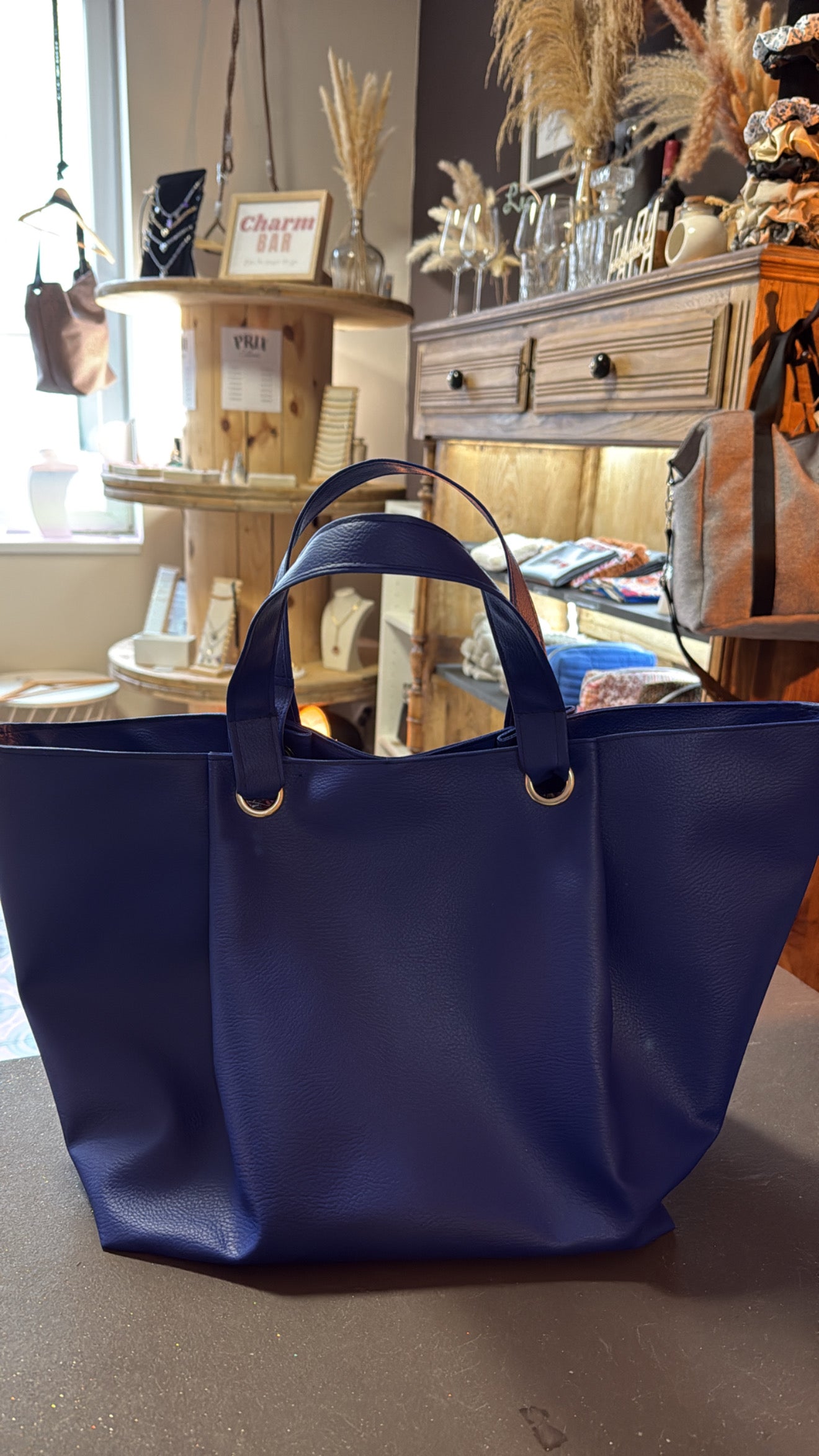 Sac "Marie" Bleu Electrique - sac à main fait main - sac couture fait main - création unique et sur mesure