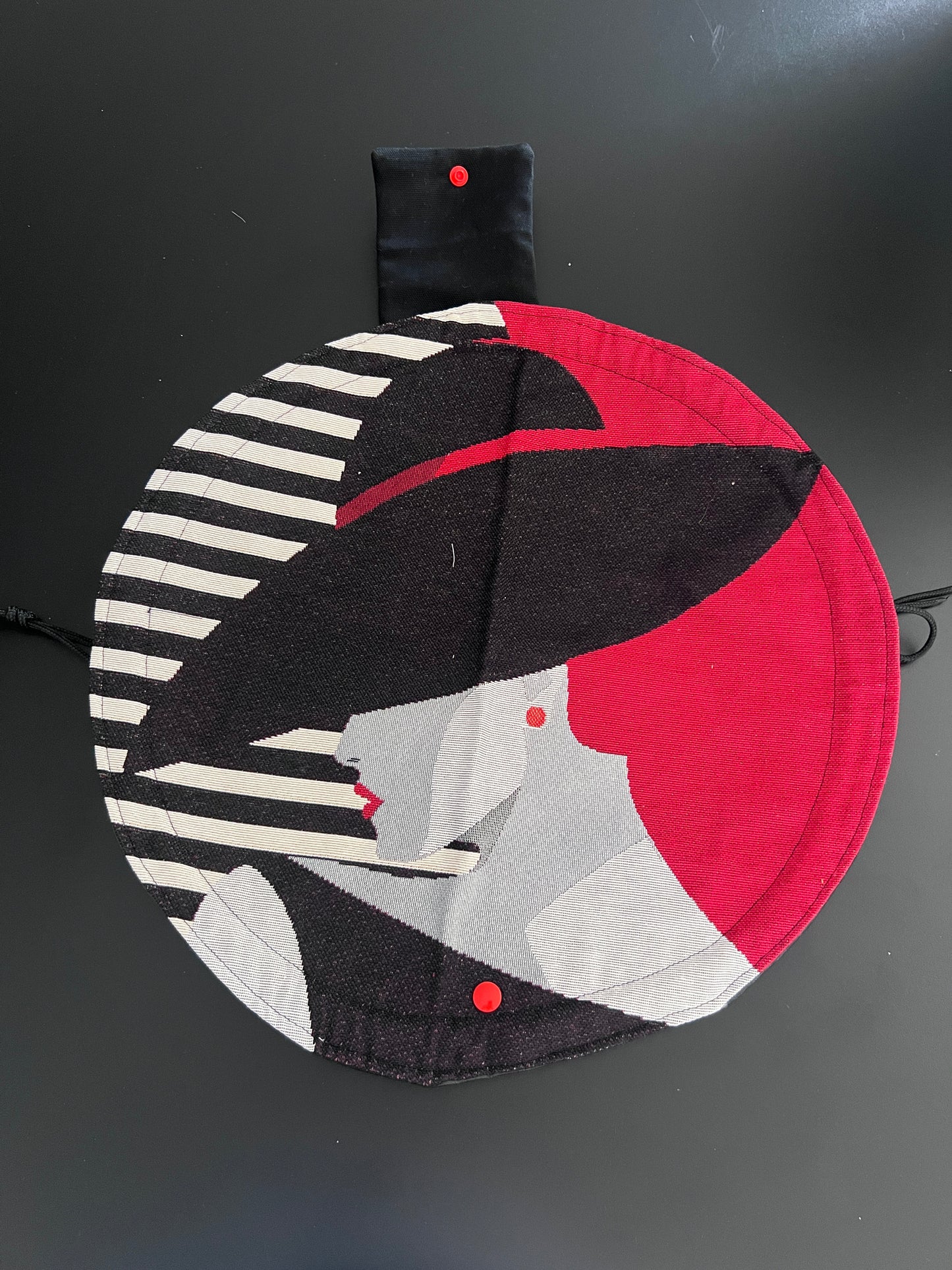 Bourse Ă  maquillage T1 "Lison" similicuir noir - creation by loliart