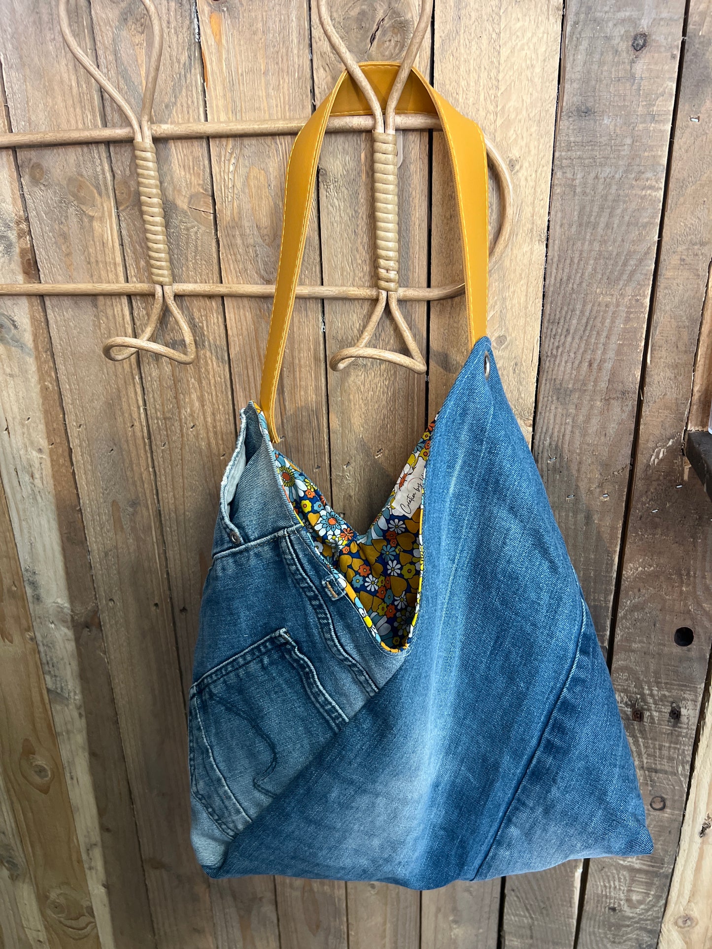 Sac Béatrice Jean et coloré - creation by loliart