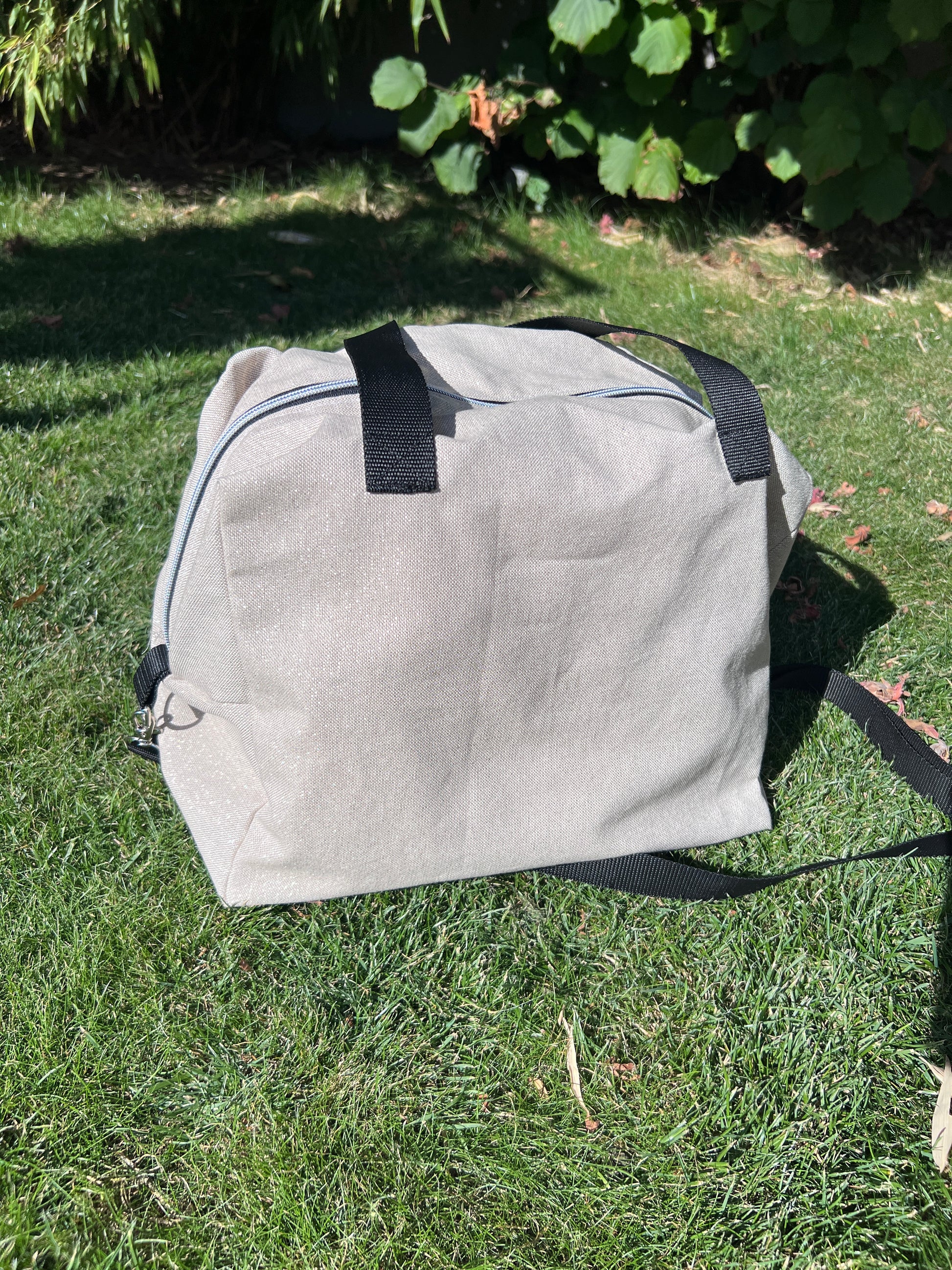 Sac fourre-tout "Solène" en lin pailleté - creation by loliart