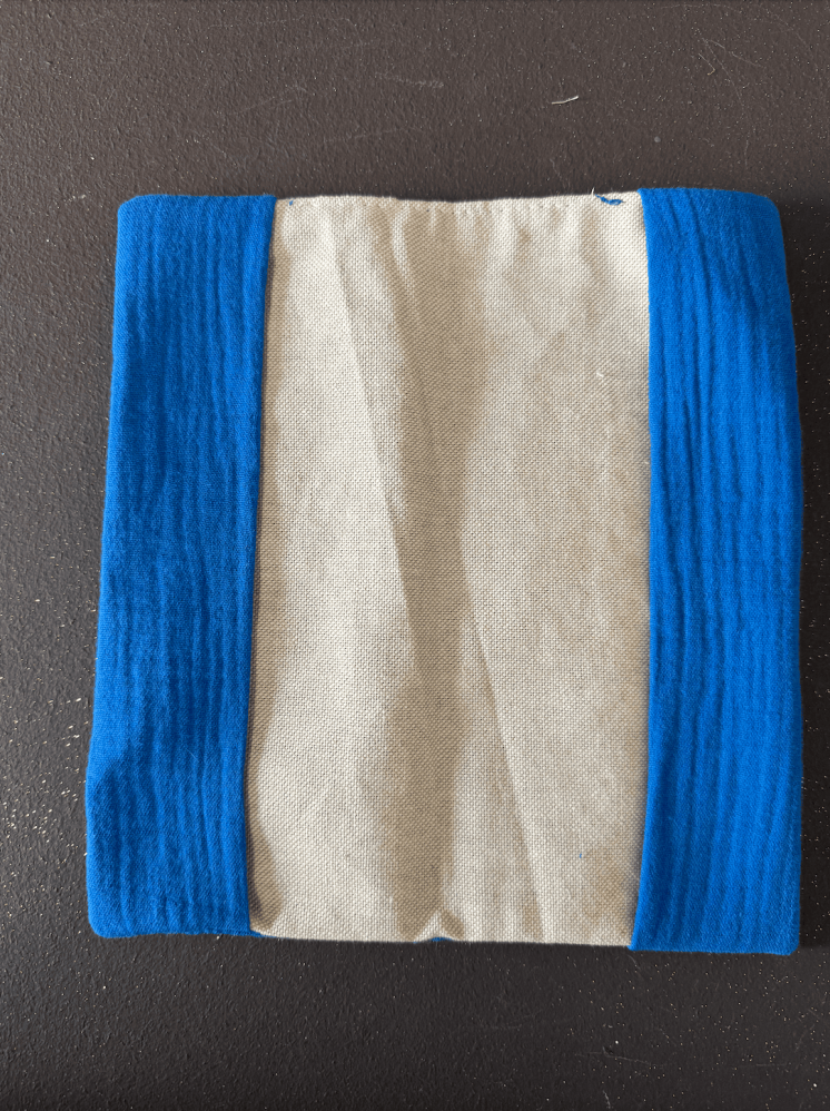 Protège-livret de famille "Édouard" bleu électrique - double gaze- création unique et personnalisée - création sur mesure - couture livret de famille