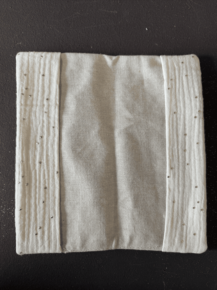 Protège-livret de famille "Édouard" fleuris gris  - double gaze- création unique et personnalisée - création sur mesure - couture livret de famille