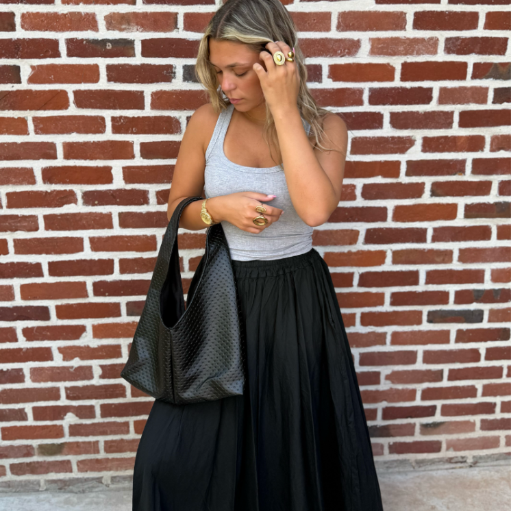 Sac "Charlotte" simili cuir noir- sac charlotte fait main - sac couture fait main - création unique et sur mesure
