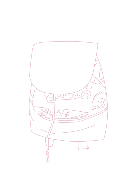 Sac enfant version 1 personnalisable. Créez votre sac en choisissant vos tissus intérieurs et extérieurs, et en ajoutant une broderie ou un flocage. Création sur mesure