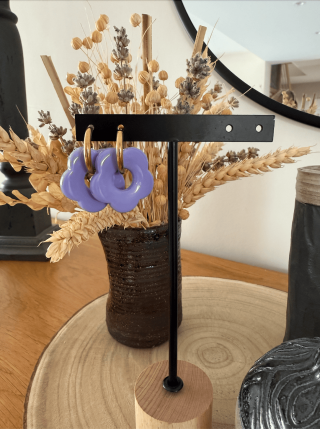 Boucles d’oreilles en forme de fleurs – Élégance florale et féminité