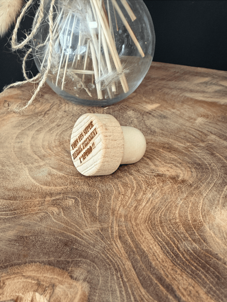 Bouchon de vin personnalisé – Cadeau original et élégant