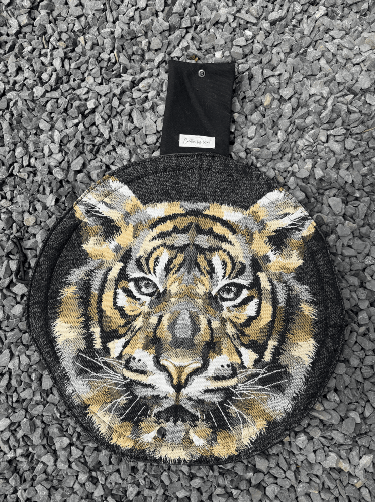 Bourse à maquillage ronde 41 cm tête de lion - Pratique et stylée