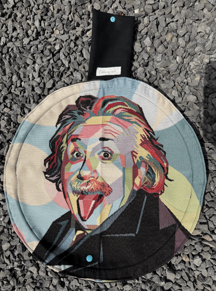 Bourse à maquillage ronde 41 cm Albert Einstein - Pratique et stylée