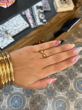 Bague Dorée Réglable en Acier Inoxydable – Chic & Durable