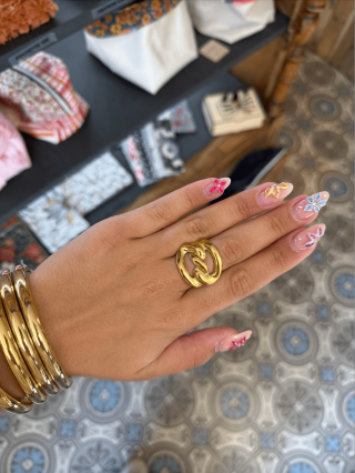 Bague Dorée en Acier Inoxydable – Chic & Durable
