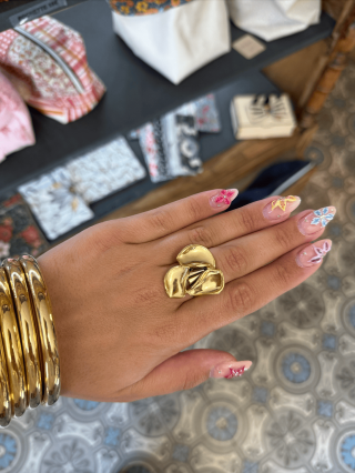 Bague Dorée Réglable en Acier Inoxydable – Chic & Durable