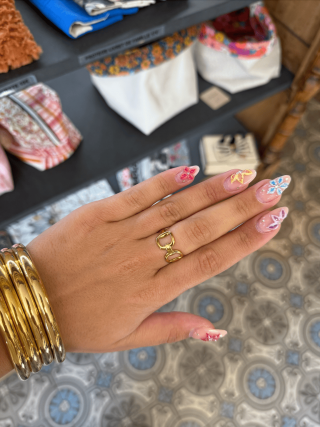Bague Dorée Réglable en Acier Inoxydable – Chic & Durable