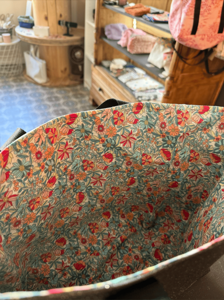 Petit sac cabas pailleté fait main – Élégant