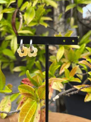 Boucles d’oreilles en forme de fleur jaune – Élégance florale et féminité