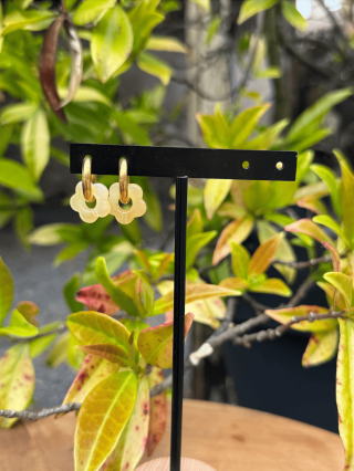 Boucles d’oreilles en forme de fleur jaune – Élégance florale et féminité