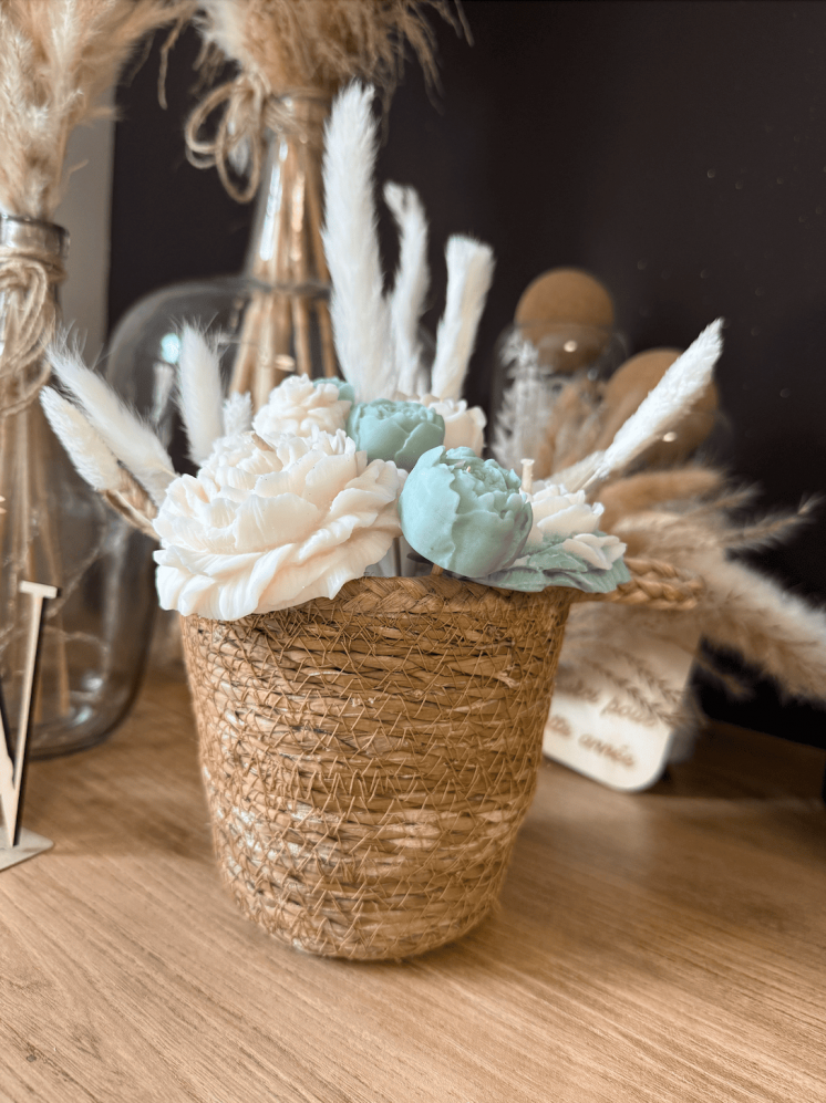 Bouquet de fleurs en bougie – Parfum & déco poétique