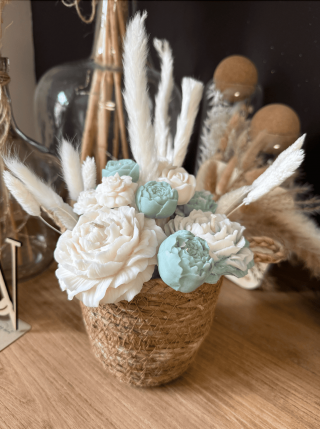 Bouquet de fleurs en bougie – Parfum & déco poétique