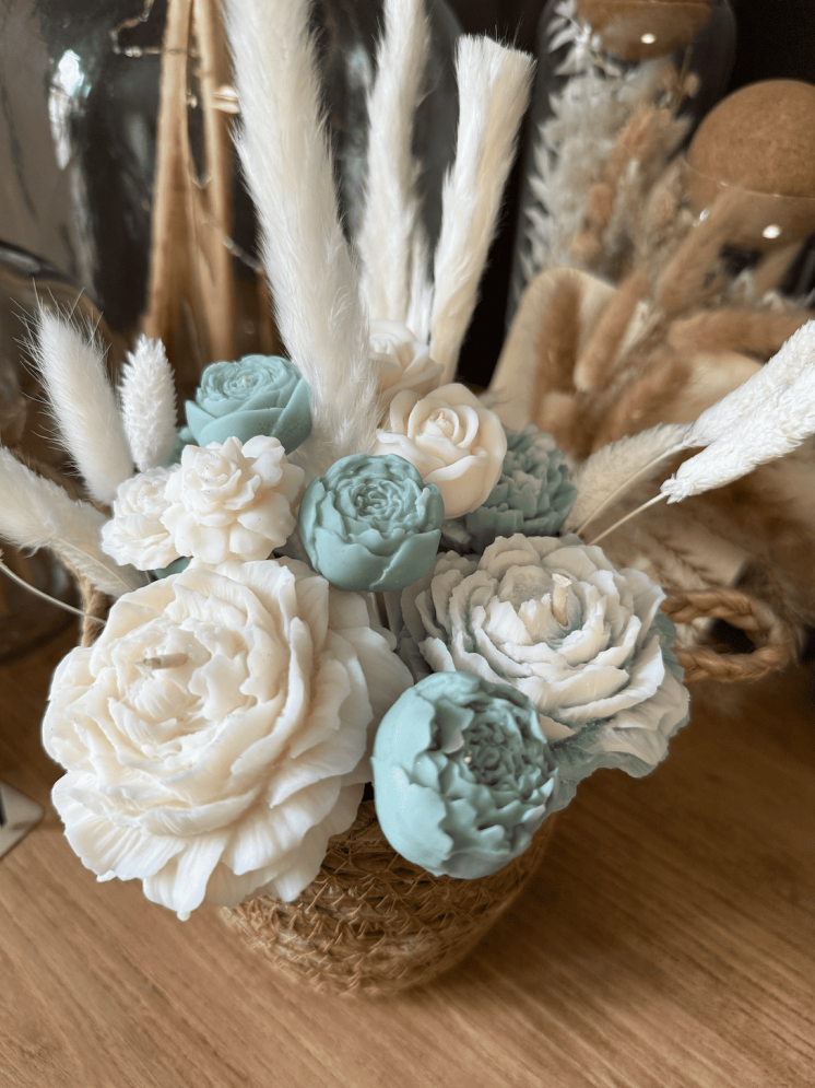 Bouquet de fleurs en bougie – Parfum & déco poétique