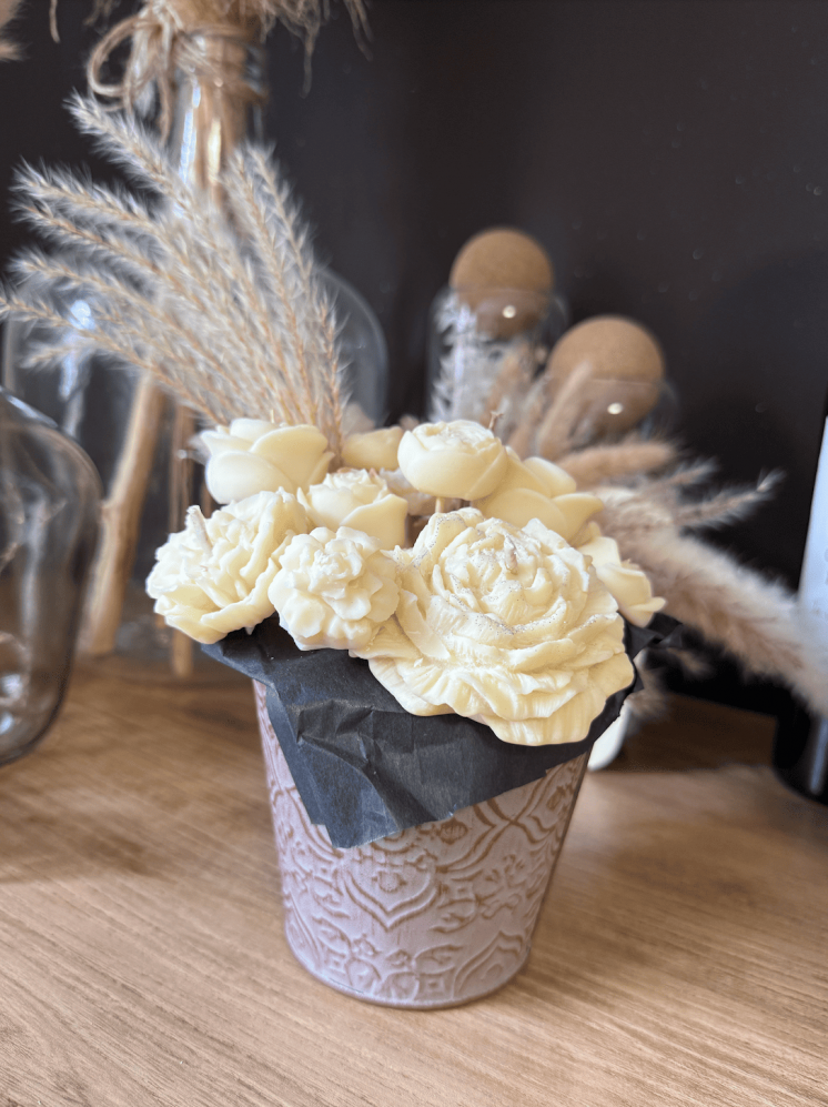 Bouquet de fleurs en bougie – Parfum & déco poétique