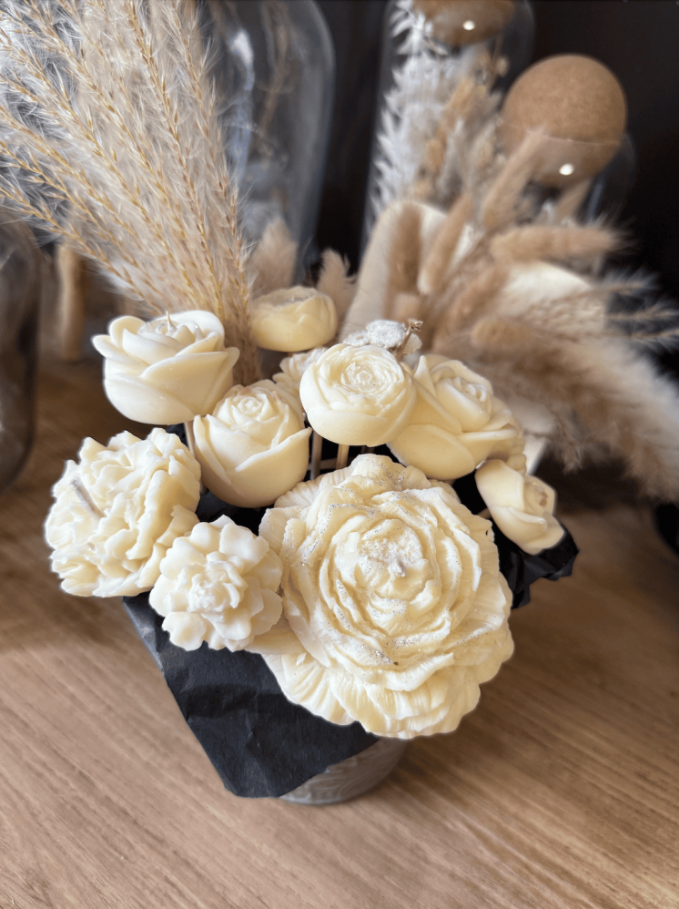 Bouquet de fleurs en bougie – Parfum & déco poétique