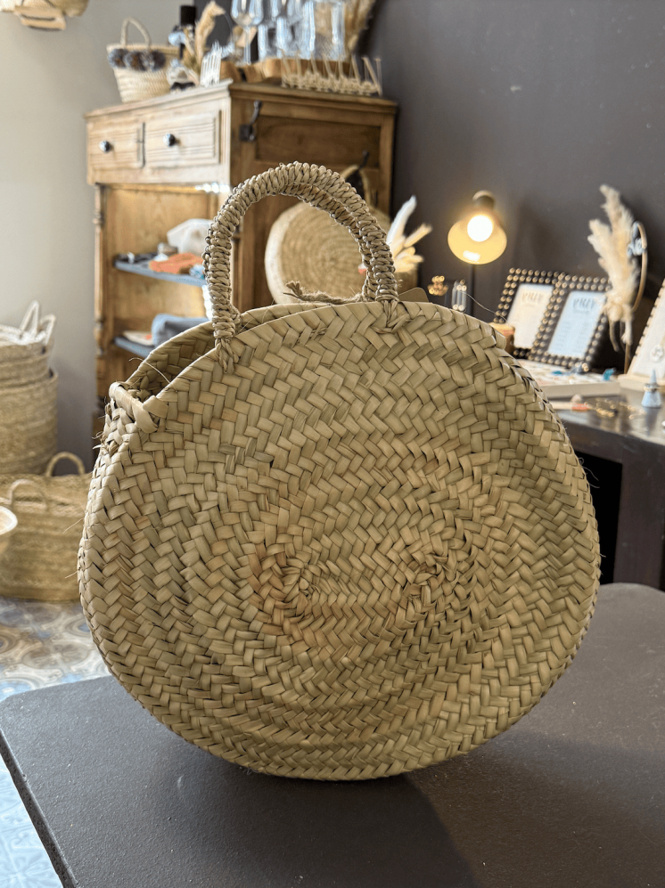 Panier bohème en osier tressé – fait main - Marrakech