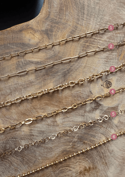 Collier personnalisable doré. Créez votre collier en choisissant vos charms. Création sur mesure