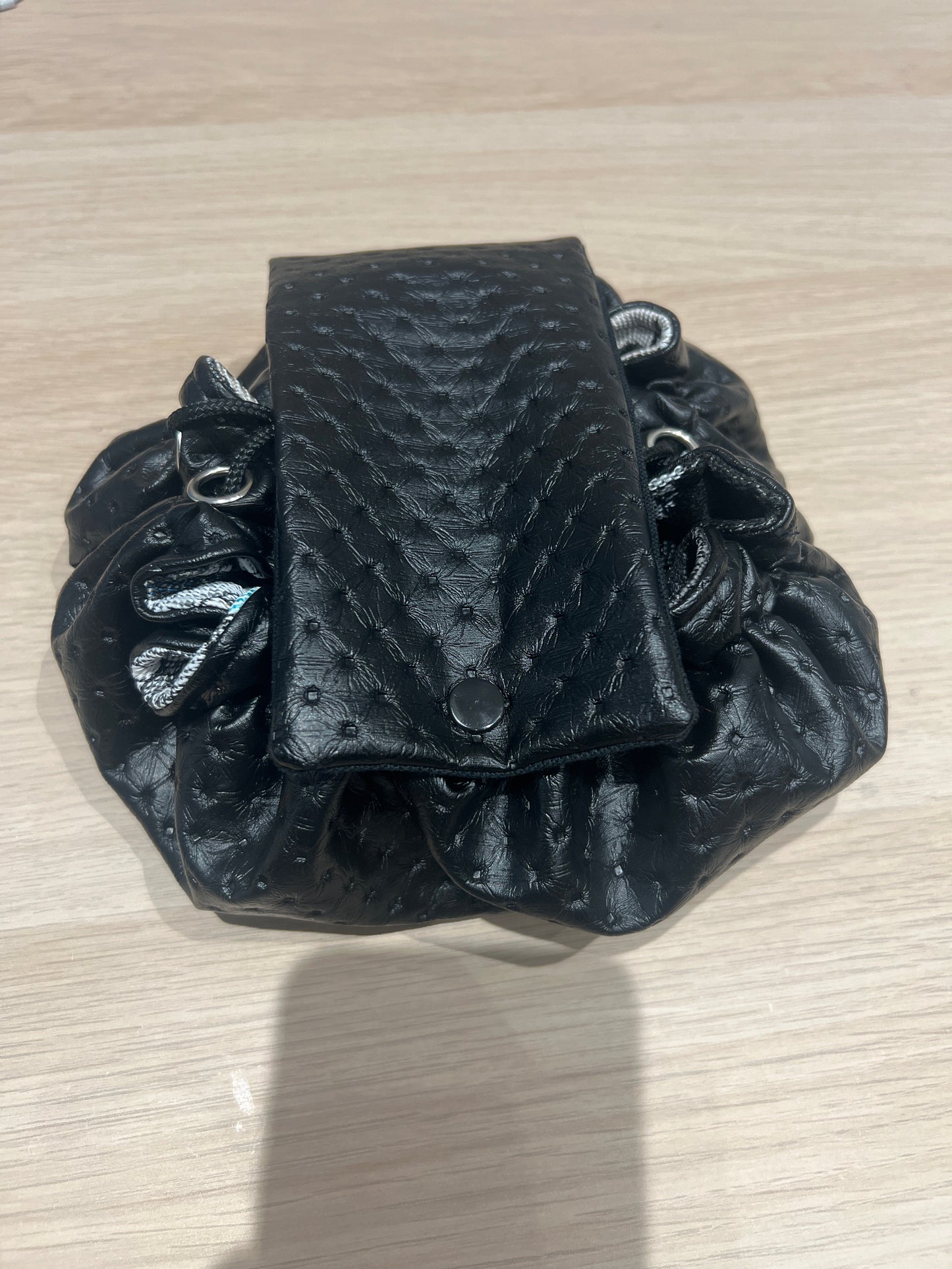 Bourse à maquillage T1 "Lison" similicuir noir