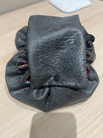 Bourse à maquillage T3 "Lison" similicuir gris