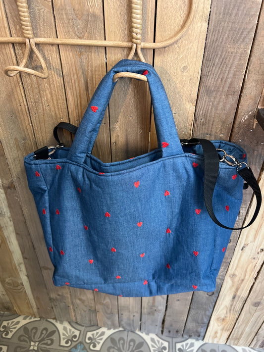 Sac cabas « Silvia » Jean - creation by loliart