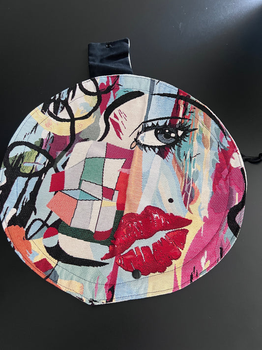 Bourse à maquillage T1 "Lison" similicuir argenté - creation by loliart