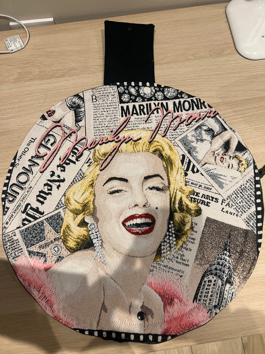 Bourse à maquillage T2 "Lison" similicuir gris paillette