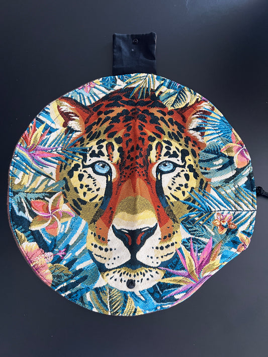 Bourse à maquillage T1 "Lison" similicuir marron - creation by loliart