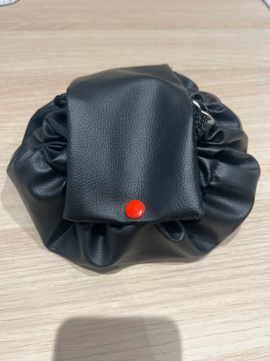 Bourse à maquillage T2 "Lison" similicuir noir