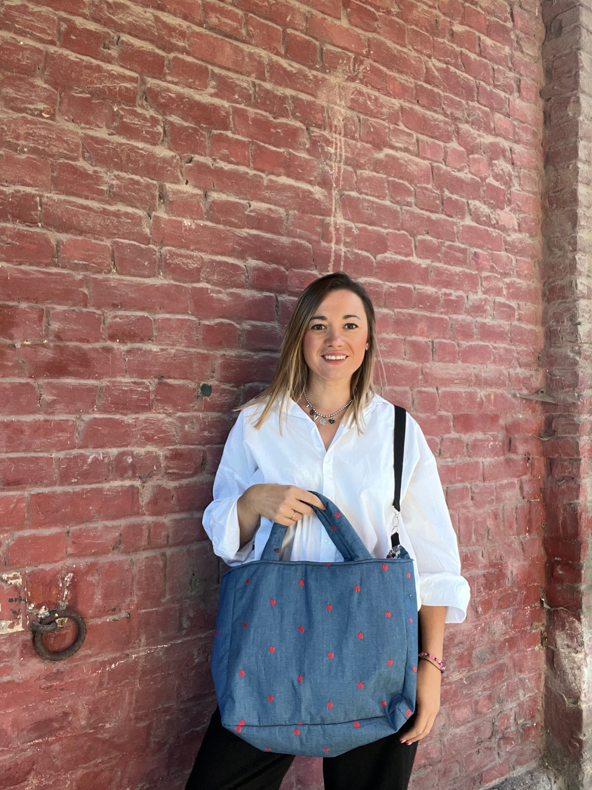 Sac cabas « Silvia » Jean - creation by loliart