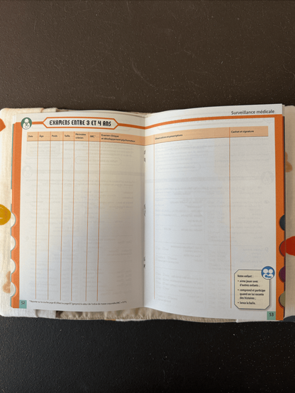 Protège-carnet de santé "Margot" motif cœur - double gaze- création unique et personnalisée - création sur mesure - couture carnet de santé 
