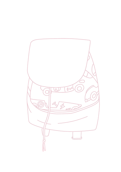 Sac enfant version 1 personnalisable. Créez votre sac en choisissant vos tissus intérieurs et extérieurs, et en ajoutant une broderie ou un flocage. Création sur mesure